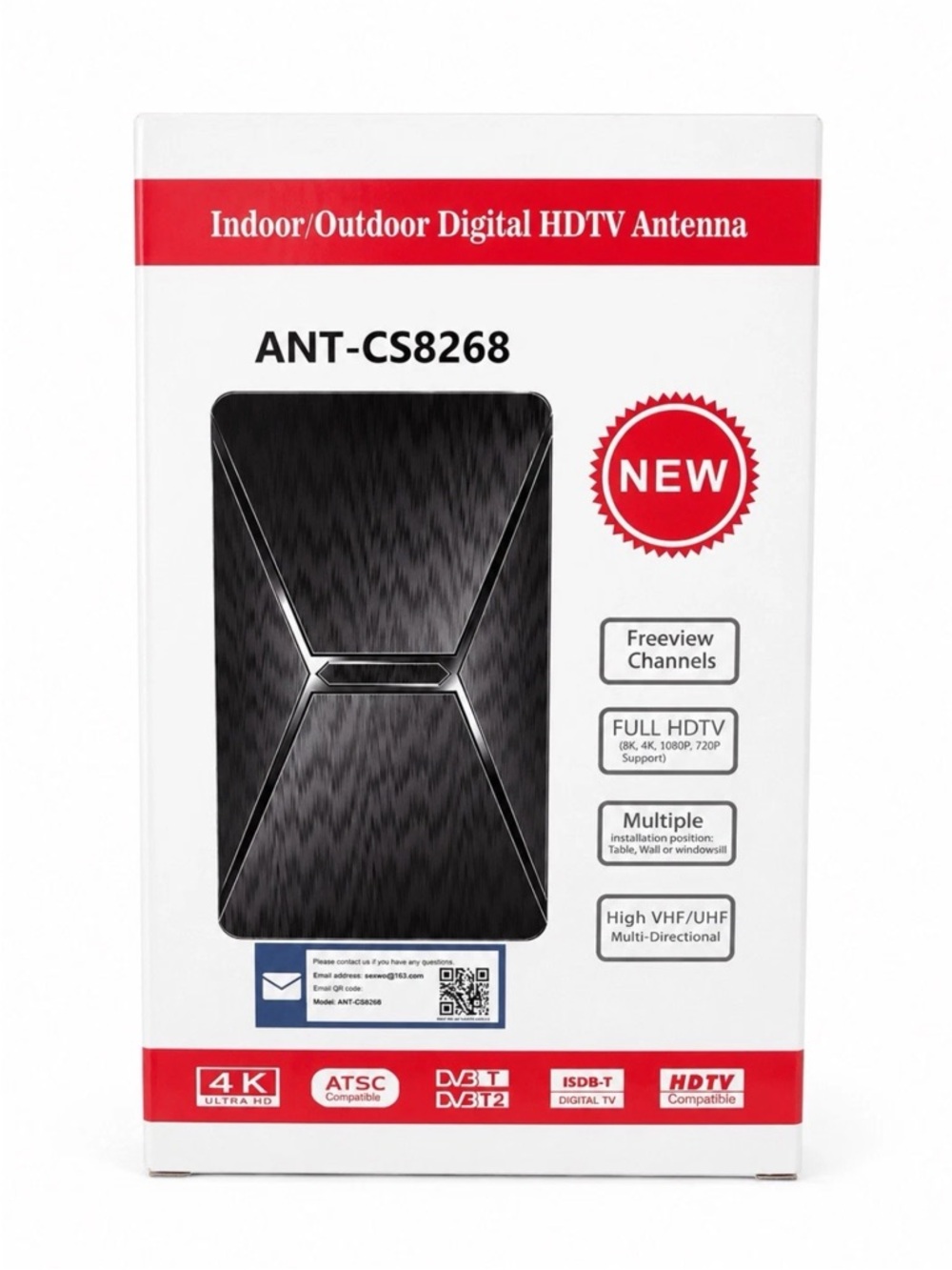 TV Indoor/Outdoor Digital HDTV Smart Antenna CS8268 4K 1080P 720P Support. New
